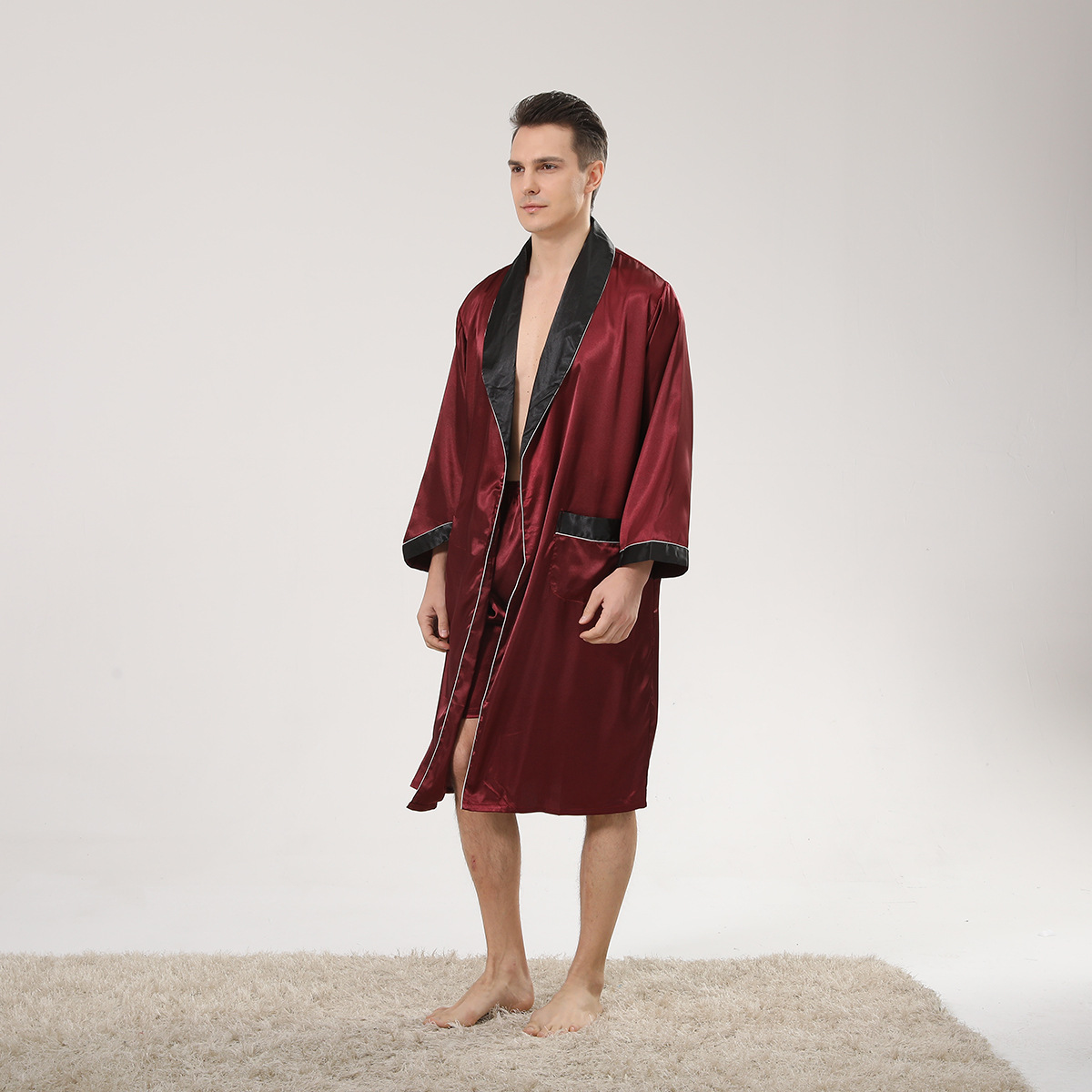 Primavera Nero Collo a Scialle - Men'S Kimono Accessories recensione e prezzo