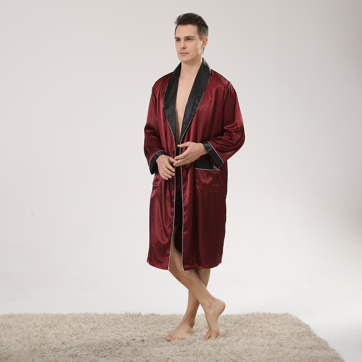 Primavera Nero Collo a Scialle - Men'S Kimono Accessories recensione e prezzo